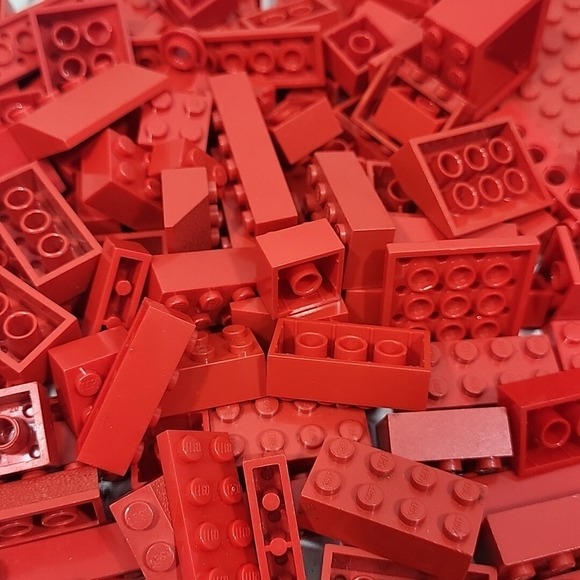 Lego Other - Lego Bricks 150 Pieces All‎ Red Assorted Shapes Sizes Bulk Replacement Lot